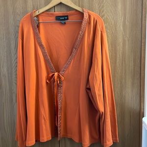 🧿 Orange Tie Top